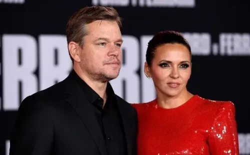 Matt Damon y su esposa. Foto: (Getty)