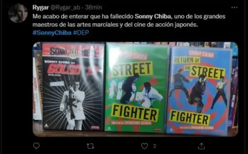 sonny chiba despedido en twitter 1