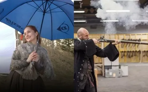 Los actores en el set. Foto: (Starz)