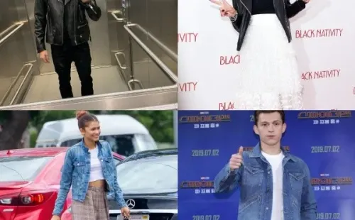 Tom Holland y Zendaya usando la misma ropa. Foto: (Getty)