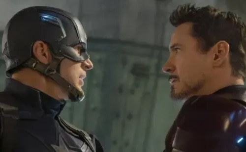 Chris Evans y Robert Downey Jr. Foto: (IMDB)