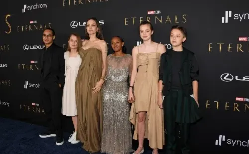 Angelina Jolie en la Avant Premiere de Eternals. Foto: (Getty)