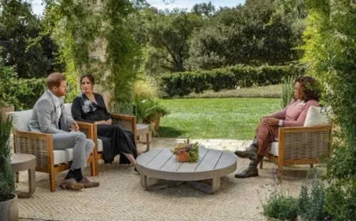 Harry y Meghan con Oprah. Foto: (@oprah)