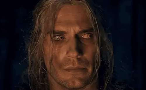 Los ojos de Henry Cavill en The Witcher. Foto: (IMDB)