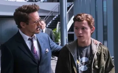 peter parker tony stark spiderman