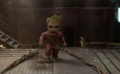 Baby Groot en acción. Foto: IMDb.