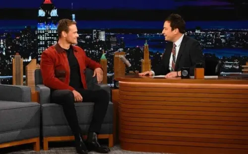 Sam Heughan junto a Jimmy Fallon. Foto: (@samheughan)