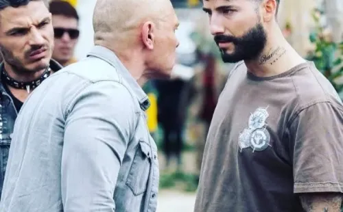 Lucho Velasco y Carlos Torres en La Reina del Flow 2. Foto: (@lucho_velasco)