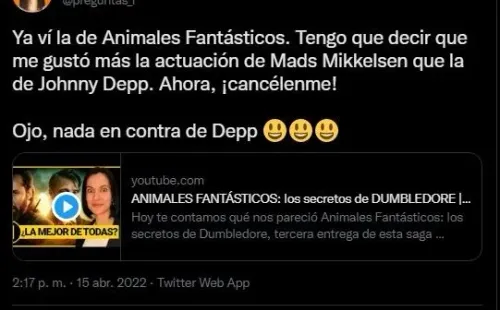 Twitter animales fantásticos