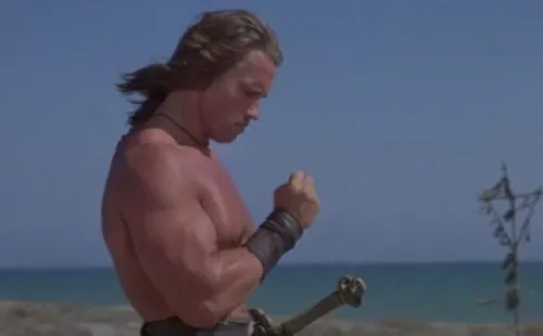 Arnold Schwarzenegger en Conan el Bárbaro. Foto: (IMDB)