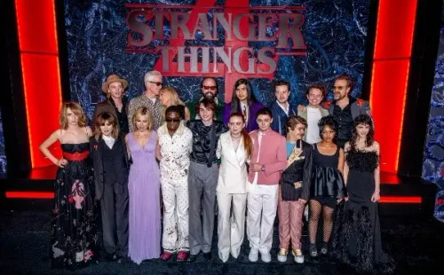 Los protagonistas de Stranger Things en la avant premiere. Foto: (Netflix)