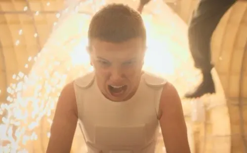 Millie Bobby Brown en Stranger Things. Foto: (Netflix)