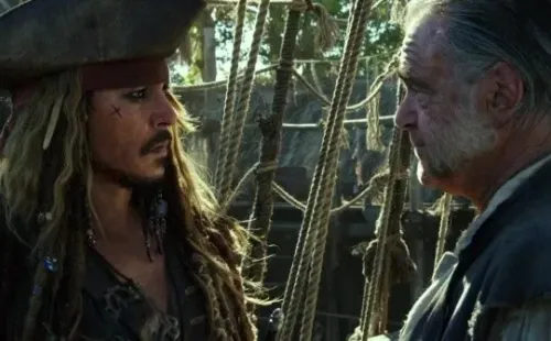Johnny Depp y Kevin McNally. Foto: (IMDB)