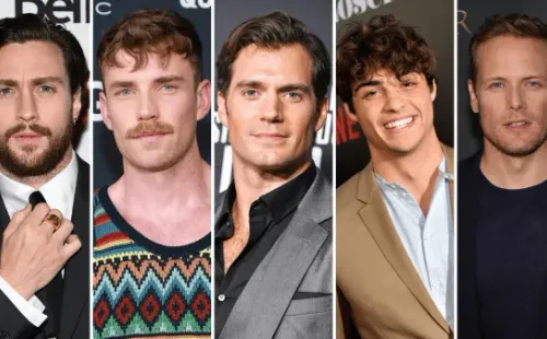 Aaron Taylor-Johnson, Zane Phillips, Henry Cavill, Noah Centineo y Sam Heughan (Getty).