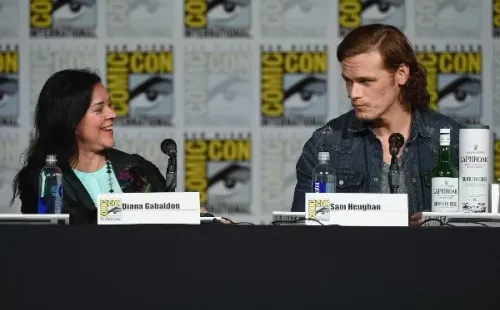 Diana Gabaldon y Sam Heughan. Foto: (Getty)