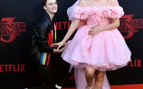 Millie Bobby Brown y Noah Schnapp. Foto: (Getty)