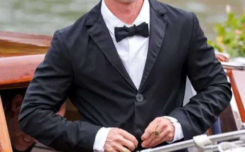 Brad Pitt, productor de Blond, en el Festival de Venecia (Getty).