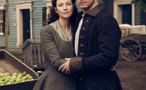 Sam Heughan y Caitriona Balfe. Foto: (Starz)