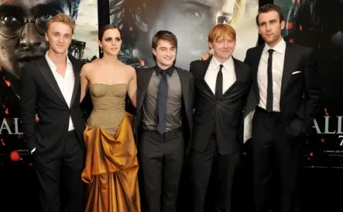Tom Felton y Emma Watson compartieron el reparto de Harry Potter (Getty).