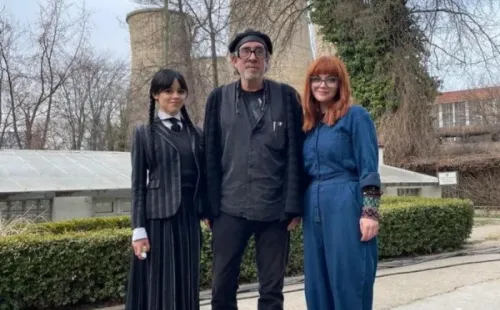 El detrás de escena de Merlina, la serie de Netflix (Instagram @jennaortega).