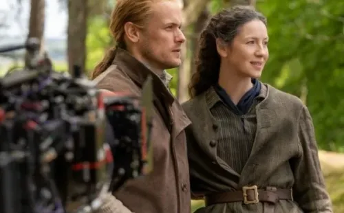 Sam Heughan y Caitriona Balfe. Foto: (Starz)