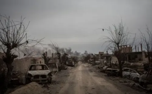Un pueblo entero devorado por la guerra (Getty Images)