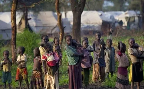 Una escena de refugiados de Sudán del Sur (Getty Images)