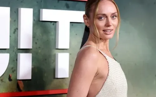 Laura Haddock en la presentación de El Novato, de Netflix (Getty).