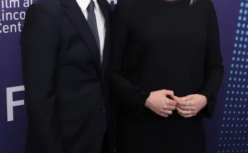 Noah Baumbach y Greta Gerwig en la presentación de White Noise (Getty).