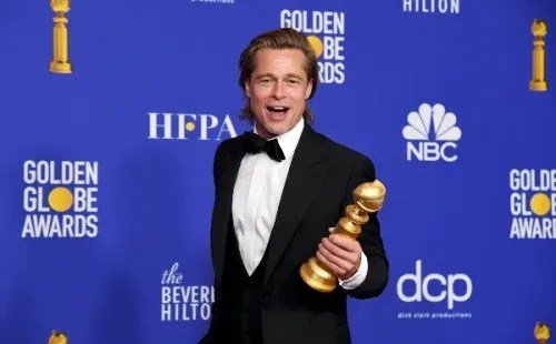 Brad Pitt en la última edición presencial de los Premios Globo de Oro en 2020 (Getty).