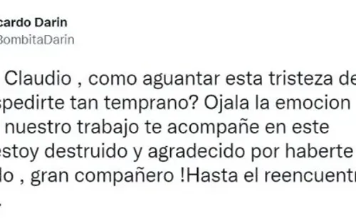 Así lo despidió Ricardo Darín.
