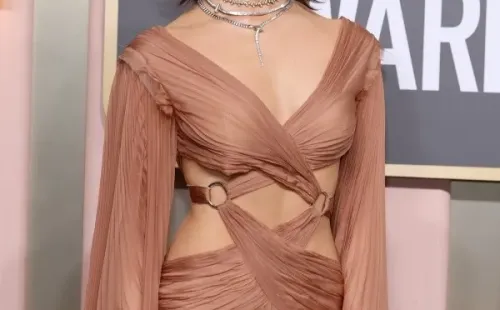 Jenna Ortega en los Premios Globo de Oro 2023 (Getty).