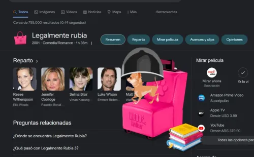 El homenaje de Google a Legalmente Rubia.