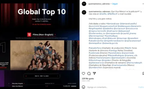 La cinta sigue siendo un éxito en Netflix a nivel mundial. Imagen: @quevivamexico_cabrones.