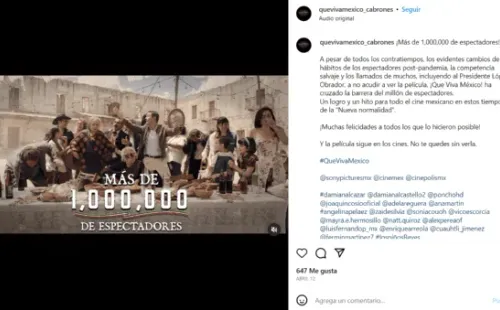 Si te quedaron dudas con respecto a lo que ocurre al final , aquí te decimos en qué terminó la película. Imagen: @quevivamexico_cabrones.