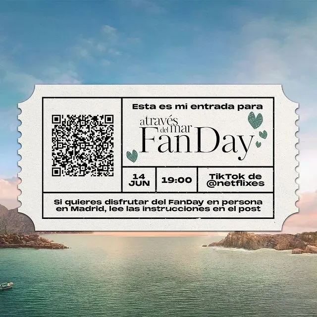 La entrada del Fan Day de A través del Mar. Foto: (Netflix)