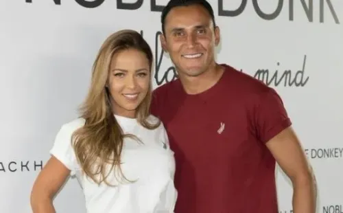 Andrea Salas y Keylor Navas (Getty Images)