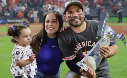 La familia festeja el título en la Serie Mundial: gran amor entre Nina y José Altuve (Instagram)
