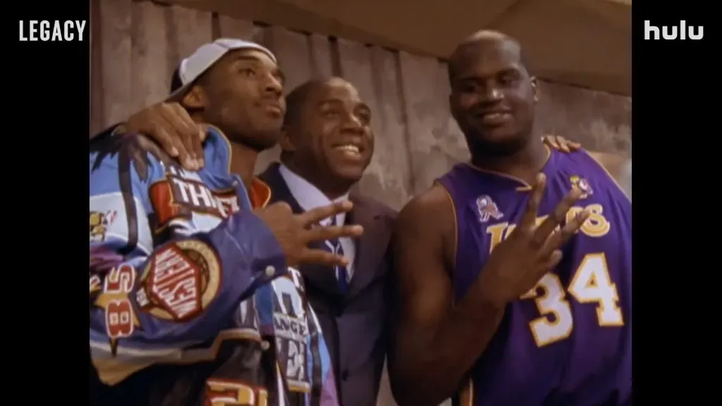 Kobe Bryant, Magic Johnson y Shaquille O’Neal. (IMDb)