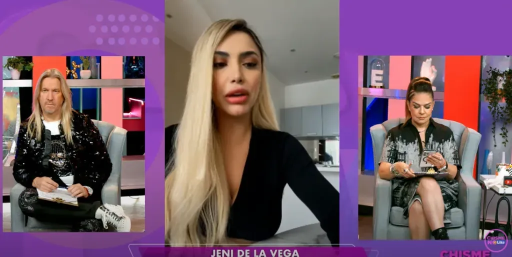 Fue en el programa Chisme no like en el que se le preguntó a Jeni de la Vega sobre su próxima boda con Eleazar Gómez. Imagen: @ChismeNoLike.