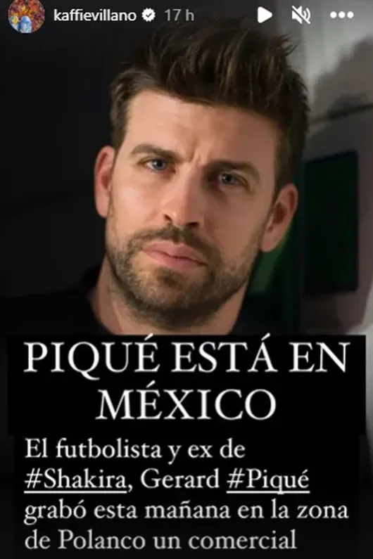 Alex Kaffie confirmó que la estancia del ex de Shakira en México se debe a que grabará un comercial. Imagen: @kaffievillano.