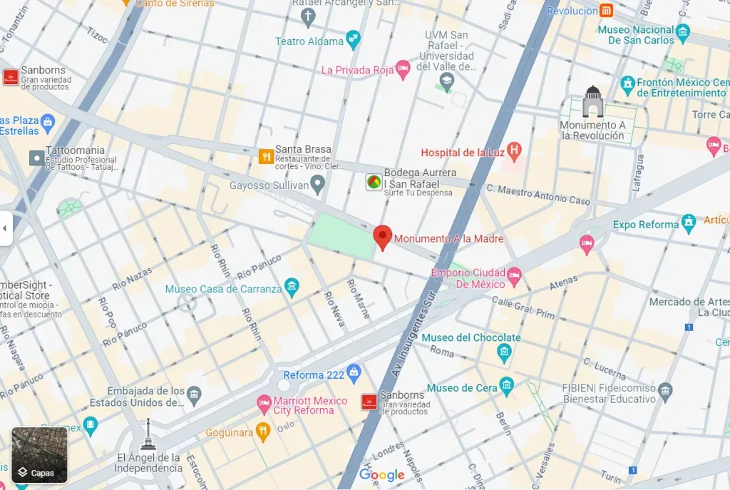 Aquí un mapa con la ubicación en la que se podrá visitar esta muestra. Imagen: Google Maps.