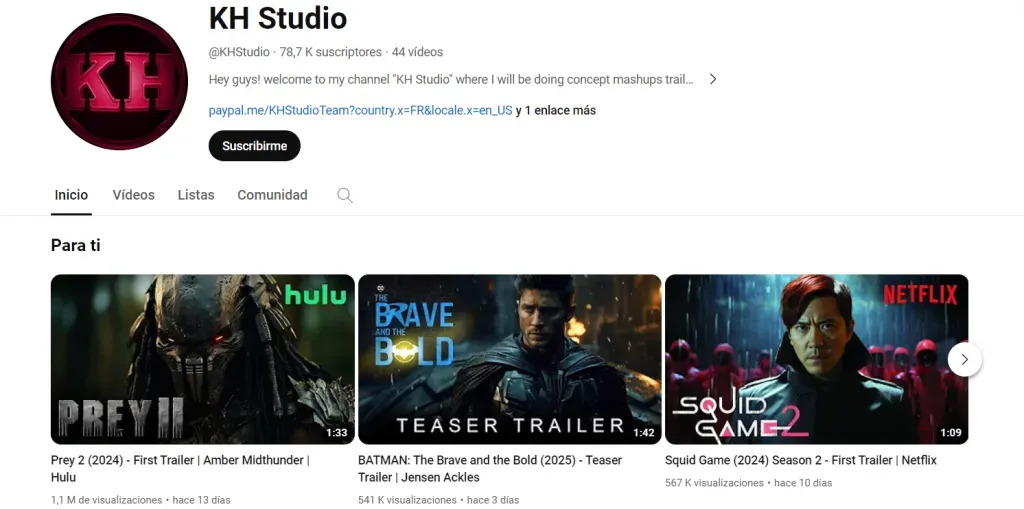 Así es como luce el canal de YouTube del cual salió el tráiler de Volver al Futuro 4. Imagen: YouTube.