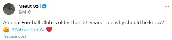 Así fue la brutal respuesta de Özil a DiCaprio. Imagen: X.