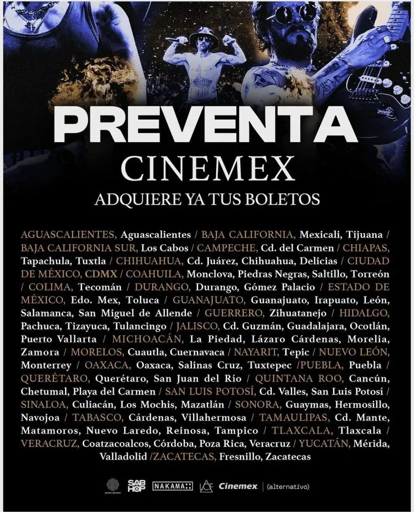 Imagen: @Cinemex.