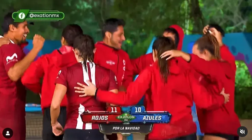 Los Rojos aseguraron la primera victoria en la Batalla por la Navidad. Imagen: @exatlon.