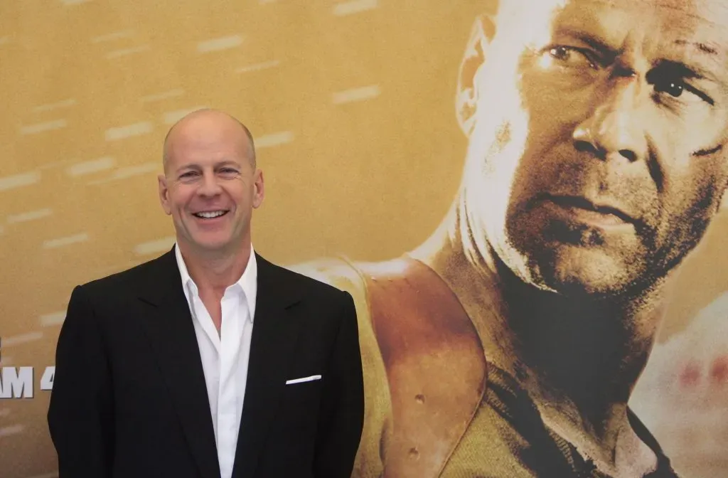 Bruce Willis en la presentación de Duro de Matar 4.0 en Alemania. Imagen: Getty Images.