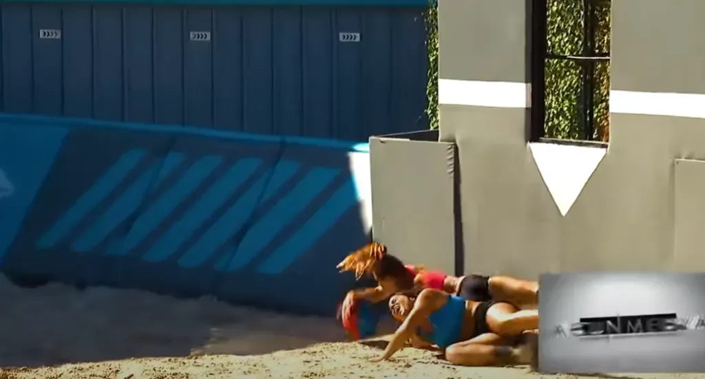 Este es el momento en el que Lizli se lesiona el brazo. Imagen: @Exatlon.