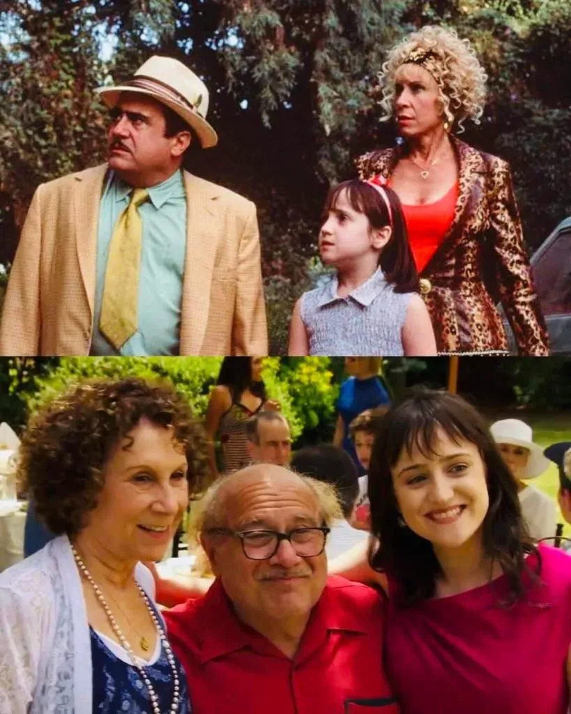 Rhea Perlman, Danny DeVito y Mara Wilson. Imagen: @carlosees.