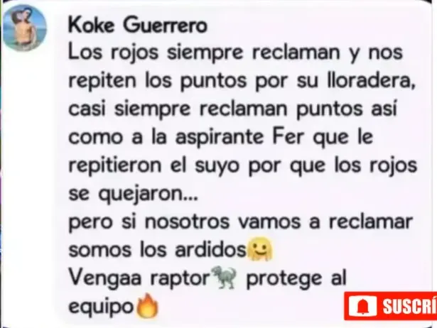 Este fue el brutal mensaje con el que Koke se hizo presente en la competencia. Imagen: Exatlón MX Noticias Recientes.